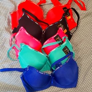 5 pink bras 34 C NWT